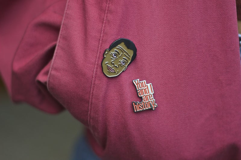 The Unemployed Philosophers Guild James Baldwin and History Enamel Pin Set - Strong Rubber Backing Clasps - Image 3